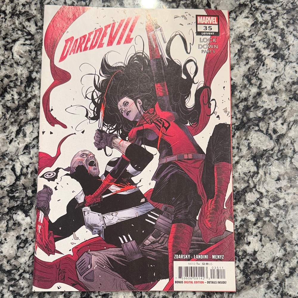 Marvel Daredevil Comic with Red and Black Cover